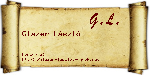 Glazer László névjegykártya