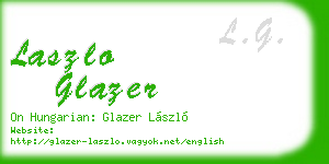 laszlo glazer business card